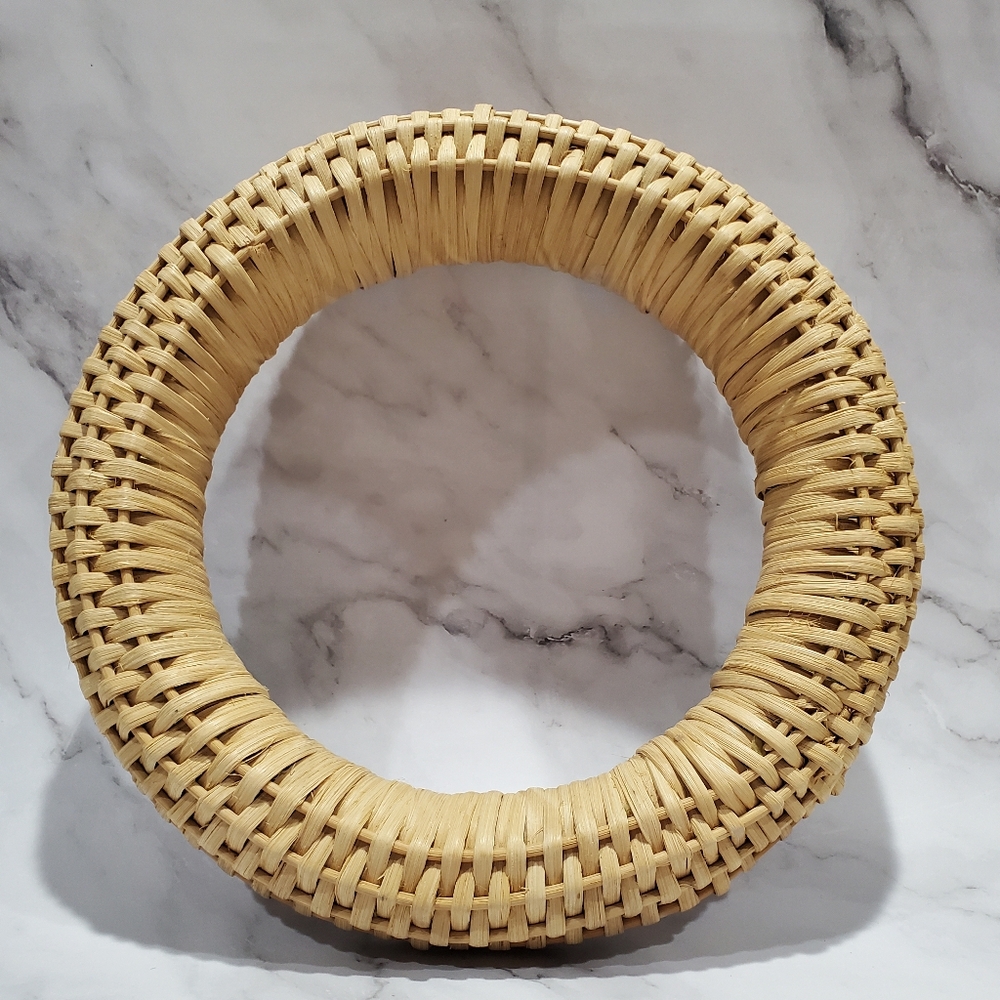 Wicker Woven Tan Wreath - 12 Inch